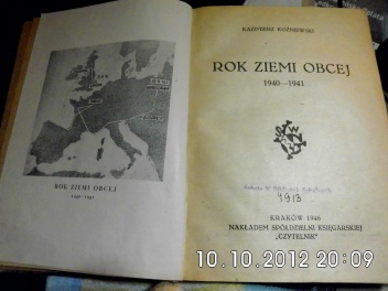 Okładka: Kazimierz Koźniewski - rok ziemi obcej