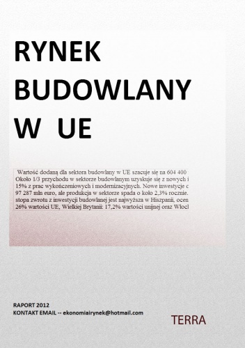 Okładka:  praca zbiorowa - RYNEK BUDOWLANY W UE