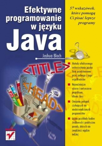 Okładka: Joshua Bloch - Efektywne programowanie w języku Java