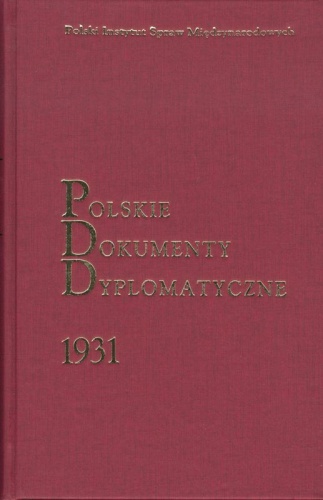 Okładka: Mariusz Wołos - Polskie Dokumenty Dyplomatyczne 1931