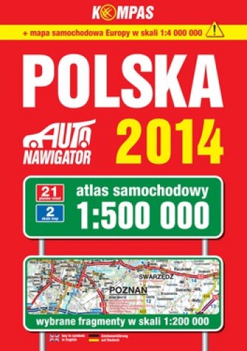 Okładka:  - Polska. Atlas samochodowy. 1:500 000 Kompas