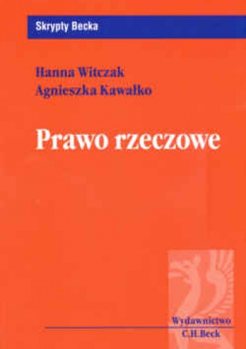 Okładka: Hanna Witczak - Prawo rzeczowe /Skrypty becka