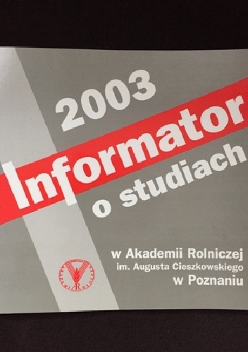 Okładka: Elżbieta Żurek - Informator o studiach 2003