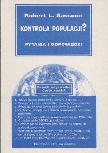 Okładka: Robert L. Sassone - Kontrola populacji. Pytania i odpowiedzi