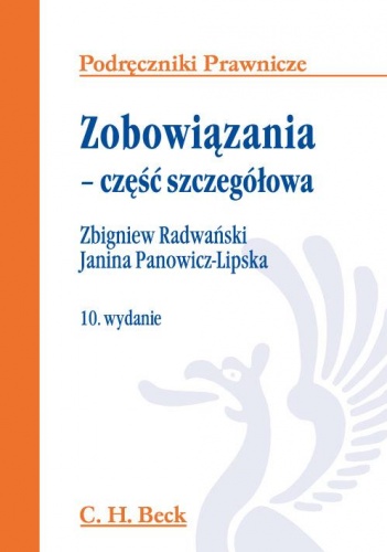 Okładka: Zbigniew Radwański - Zobowiązania - część szczegółowa