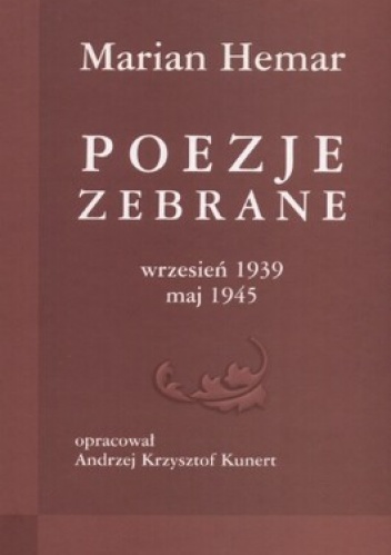 Okładka: Marian Hemar - Poezje zebrane 1939-1945