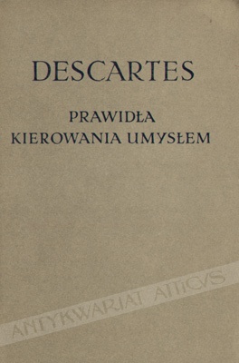 Okładka: René Descartes - Prawidła kierowania umysłem