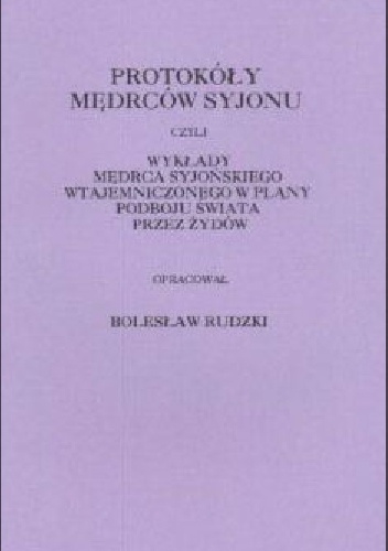 Okładka: Matwiej Gołowiński - Protokoły Mędrców Syjonu.