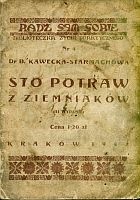 Okładka: dr B. Kawecka-Starmachowa - Sto potraw z ziemniaków