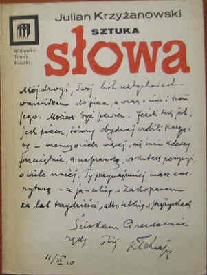 Okładka: Julian Krzyżanowski - Sztuka słowa