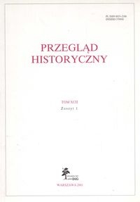 Okładka: Andrzej Wyrobisz - Przegląd Historyczny rok 2001 nr 1 Tom XCII