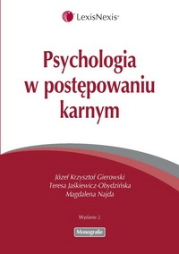 Okładka: Józef Krzysztof Gierowski - Psychologia w postępowaniu karnym