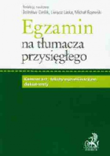 Okładka: Bolesław Cieślik - Egzamin na tłumacza przysięgłego