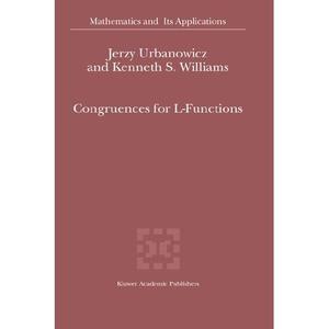 Okładka: Jerzy Urbanowicz - Congruences for L-Functions