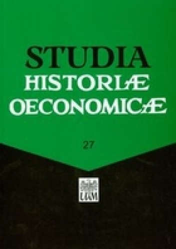 Okładka:  praca zbiorowa - Studia historiae oeconomicae