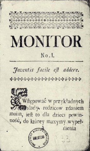 Okładka: Franciszek Bohomolec - Monitor