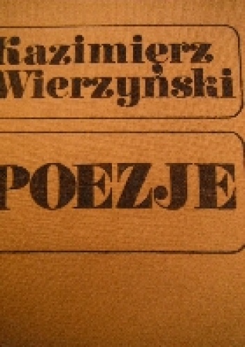 Okładka: Kazimierz Wierzyński - Poezje