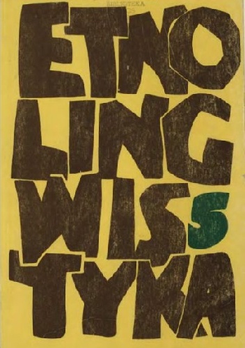 Okładka: Michał Sajewicz - Etnolingwistyka 5, 1992
