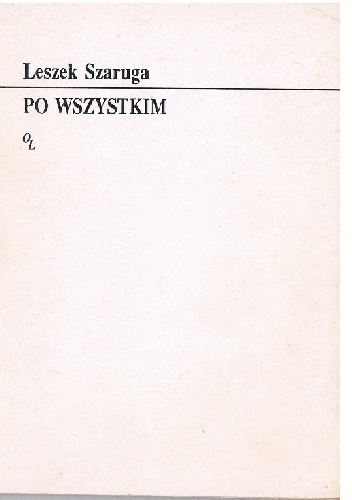 Okładka: Leszek Szaruga - Po wszystkim