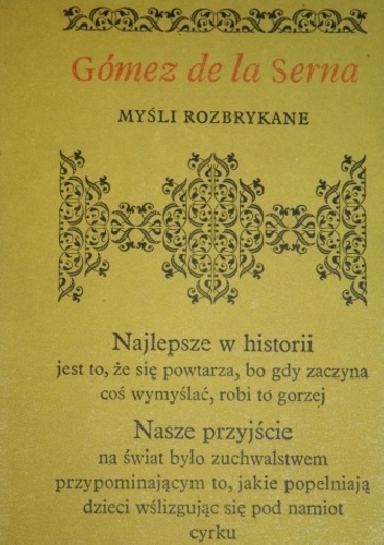 Okładka: Ramón Gómez de la Serna - Myśli rozbrykane