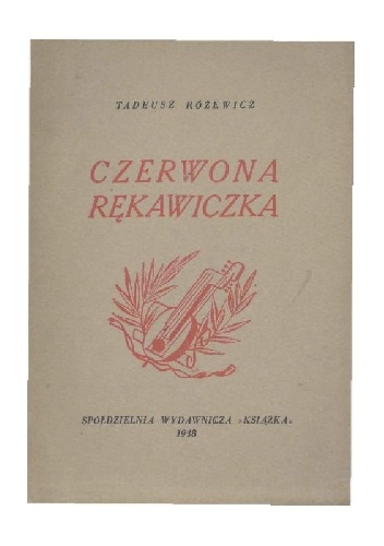 Okładka: Tadeusz Różewicz - Czerwona rękawiczka