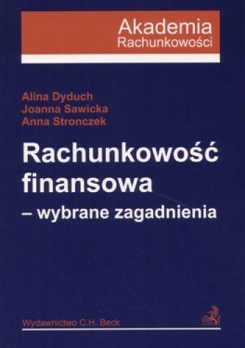 Okładka: Alina Dyduch - Rachunkowość finansowa. Wybrane zagadnienia