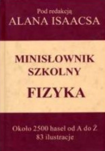Okładka:  praca zbiorowa - Minisłownik szkolny. Fizyka