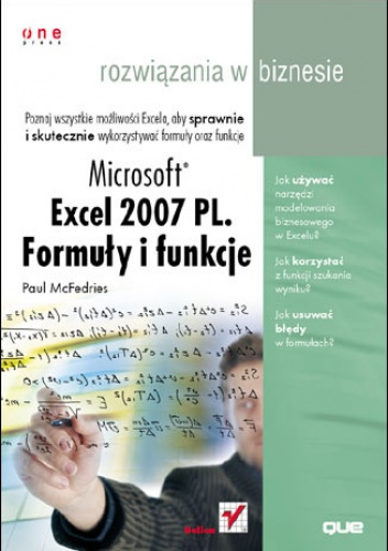 Okładka: Paul McFedries - Microsoft Excel 2007 PL. Formuły i funkcje. Rozwiązania w biznesie