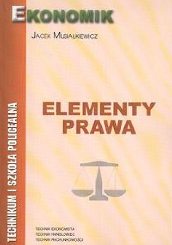 Okładka: Jacek Musiałkiewicz - Elementy prawa