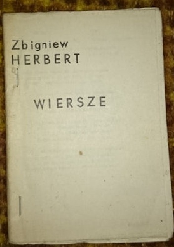 Okładka: Zbigniew Herbert - Wiersze