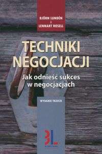 Okładka: Lennart Rosell - Techniki negocjacji