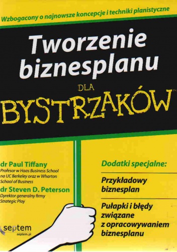 Okładka: Steven D. Peterson - Tworzenie biznesplanu Dla Bystrzaków