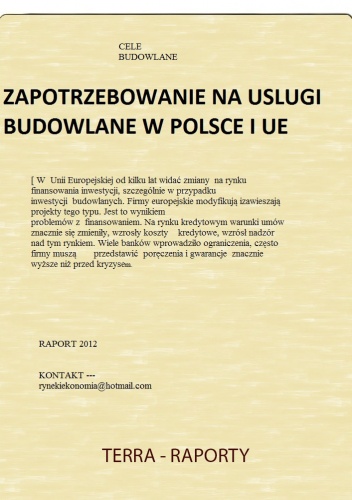 Okładka:  praca zbiorowa - ZAPOTRZEBOWANIE NA USLUGI BUDOWLANE