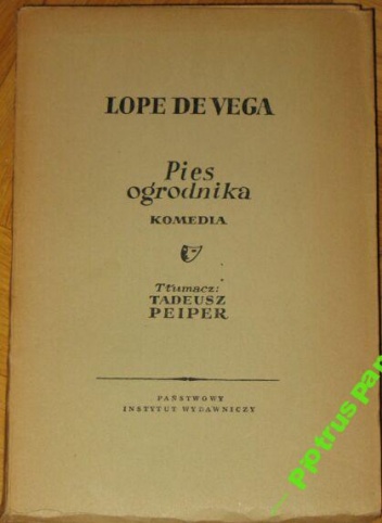 Okładka: Lope de Vega - Pies ogrodnika