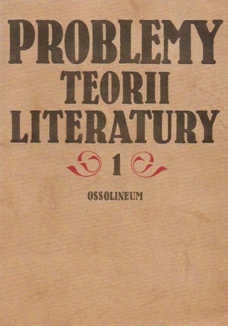 Okładka:  praca zbiorowa - Problemy teorii literatury
