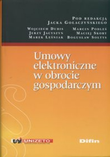 Okładka: Jacek Gołaczyński - Umowy elektroniczne w obrocie gospodarczym