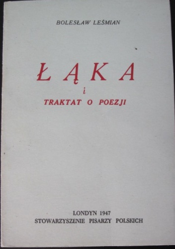 Okładka: Bolesław Leśmian - Łąka i Traktat o poezji