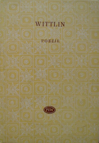 Okładka: Józef Wittlin - Poezje