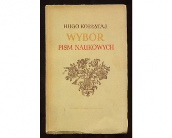 Okładka: Hugo Kołłątaj - Wybór pism naukowych