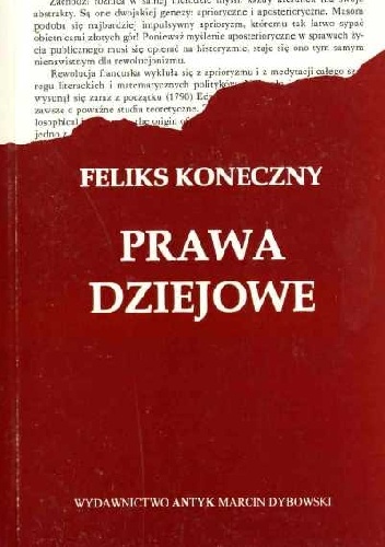 Okładka: Feliks Koneczny - Prawa dziejowe