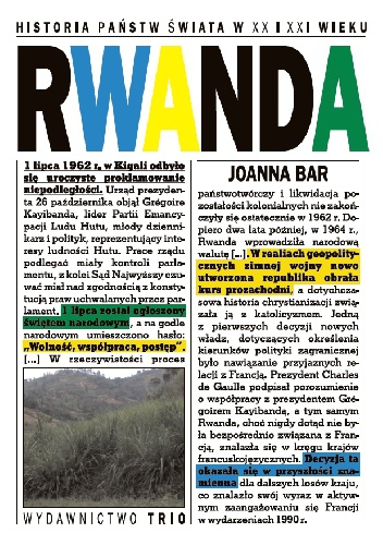 Okładka: Joanna Bar - Rwanda