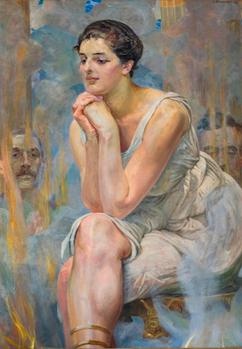 Okładka: Jacek Malczewski - Jacek Malczewski w zbiorach Lwowskiej Galerii Sztuki : [wystawa dzieł Jacka Malczewskiego ze zbiorów Lwowskiej Galerii Sztuki