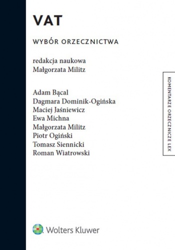 Okładka:  praca zbiorowa - VAT. Wybór orzecznictwa