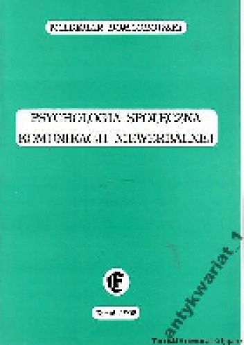 Okładka: Waldemar Domachowski - Psychologia społeczna komunikacji niewerbalnej