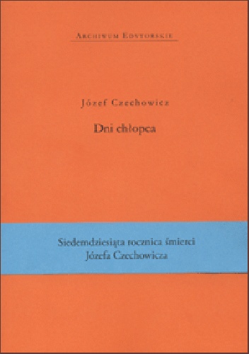 Okładka: Józef Czechowicz - Dni chłopca