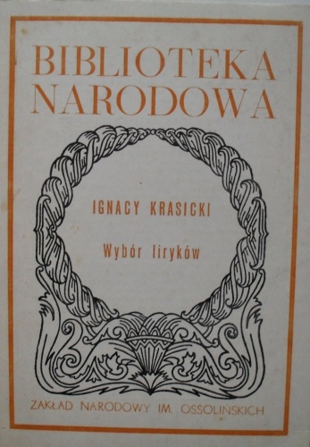 Okładka: Ignacy Krasicki - Wybór liryków