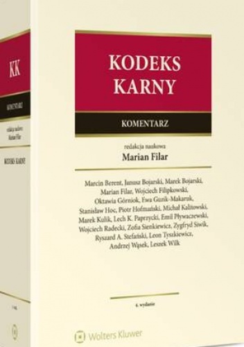 Okładka: Marian Filar - Kodeks karny. Komentarz