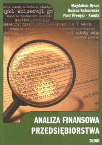 Okładka: Magdalena Dynus - Analiza finansowa przedsiębiorstwa