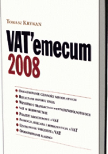 Okładka: Tomasz Krywan - VAT'emecum 2008
