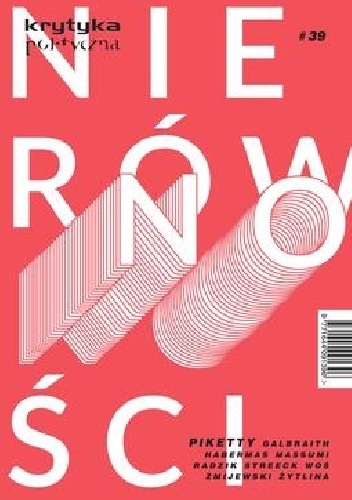 Okładka:  - Krytyka polityczna, nr 39. Nierówności